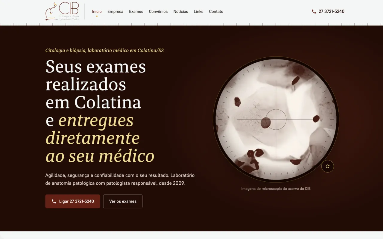 Site da CIB Patologia