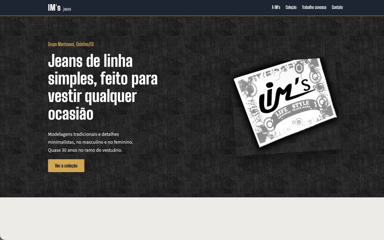 Site da IM's Jeans