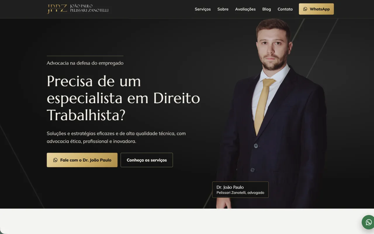 Site da JPPZ Advocacia